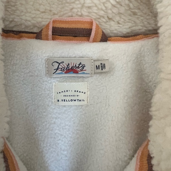 FAHERTY X B. YELLOWTAIL Sherpa Half-Zip Sweater - Picture 4 of 5